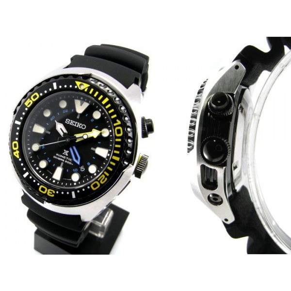 Karnvera Shop นาฬิกาข้อมือผู้ชาย Seiko Prospex Men Watch Kinetic GMT SUN021P1