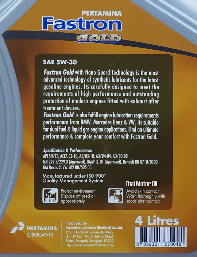 Pertamina Fastron Gold 5W-30 4L