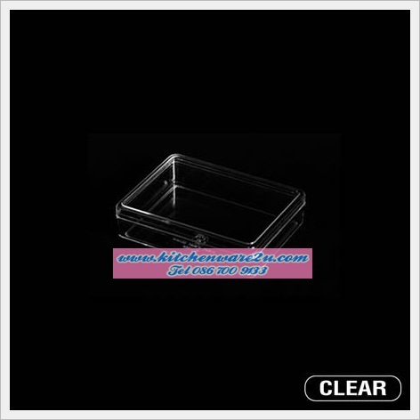 P05126 กล่องเหลี่ยมใส (กว้าง 10.5 ยาว 15.5 สูง 3.4 ซม. ) พลาสติกเนื้อแข็ง 400 มิลลิลิตร No.288 ราคาส่ง 2 โหล : 24 ใบ:เฉลี่ย 32.5 บต่อใบ