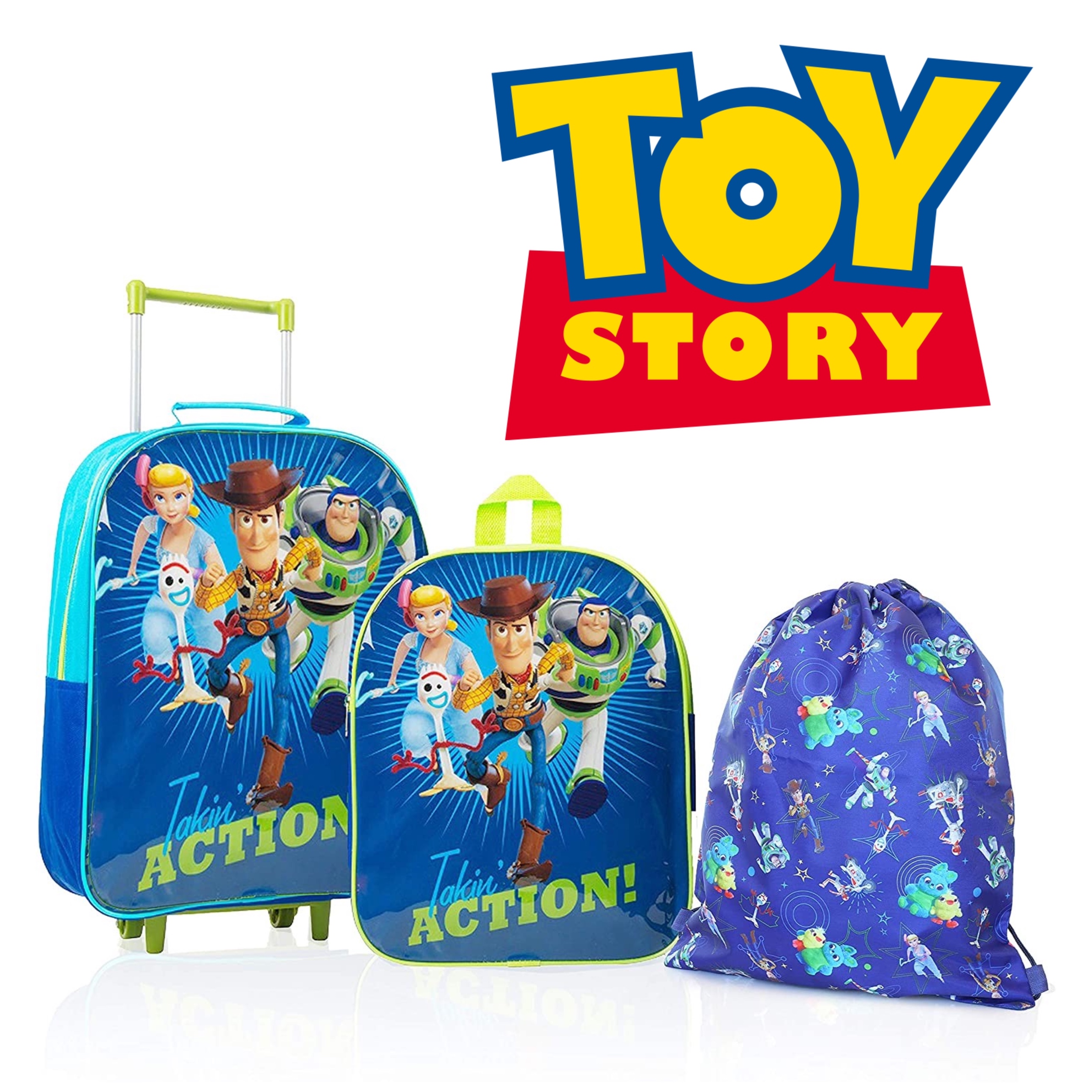 ชุดกระเป๋าล้อลากลากสำหรับเด็ก SAMBRO Disney Toy Story 4 3-Piece Travel Set for Kids