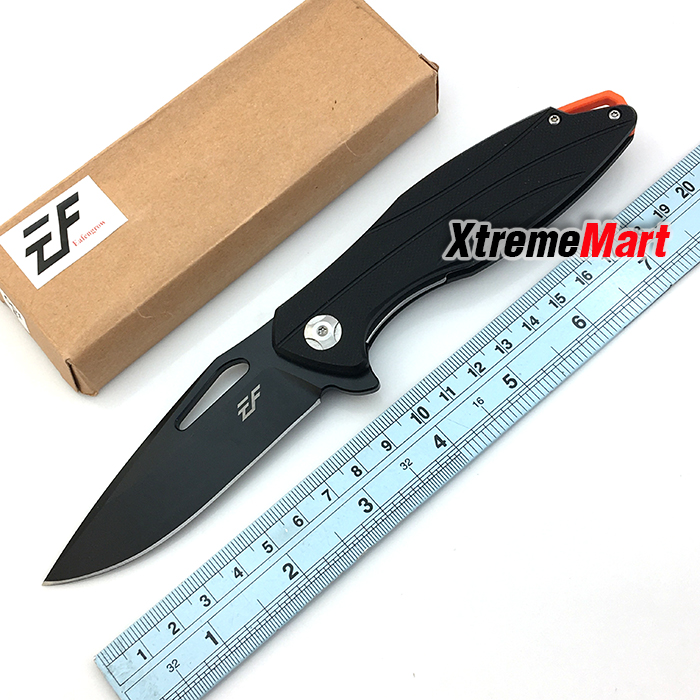 มีดพับ Eafengrow 001B ใบดำ ด้ามดำ D2 Blade Pocket Knives G10 Handle (ด้ามดำ)