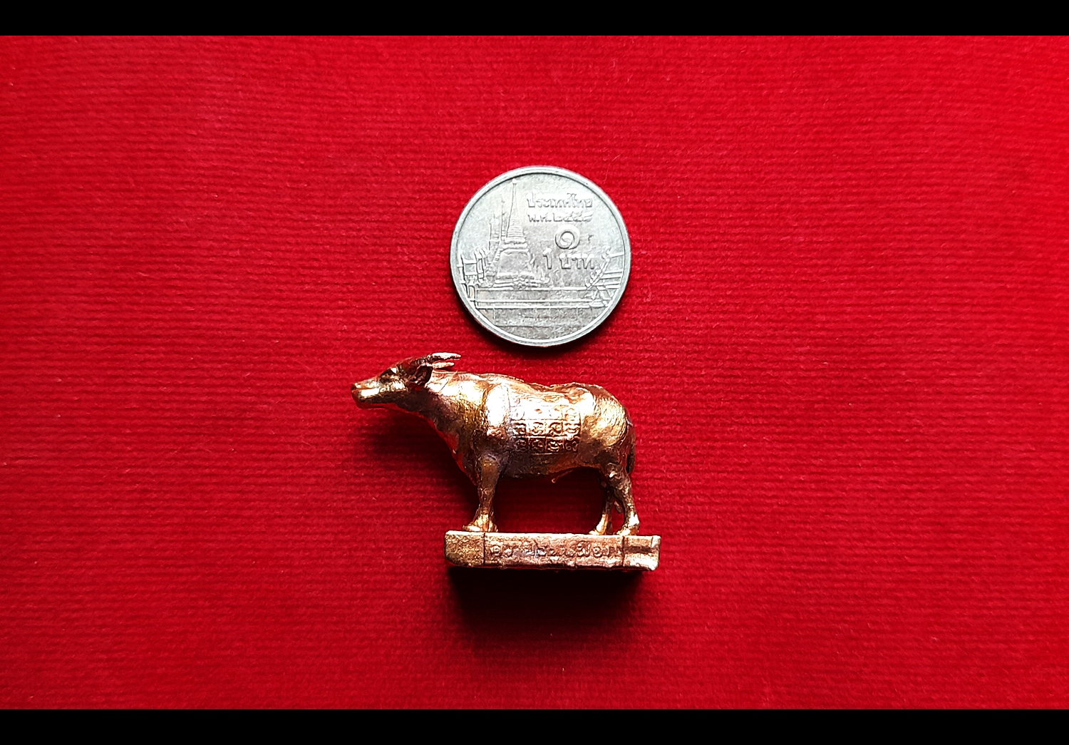 ควายธนู(ควายเผือก) ขนาดพกพา เนื้อทองเหลือง รุ่นแรก (เสาร์๕)ปี2563 #รับประกันแท้