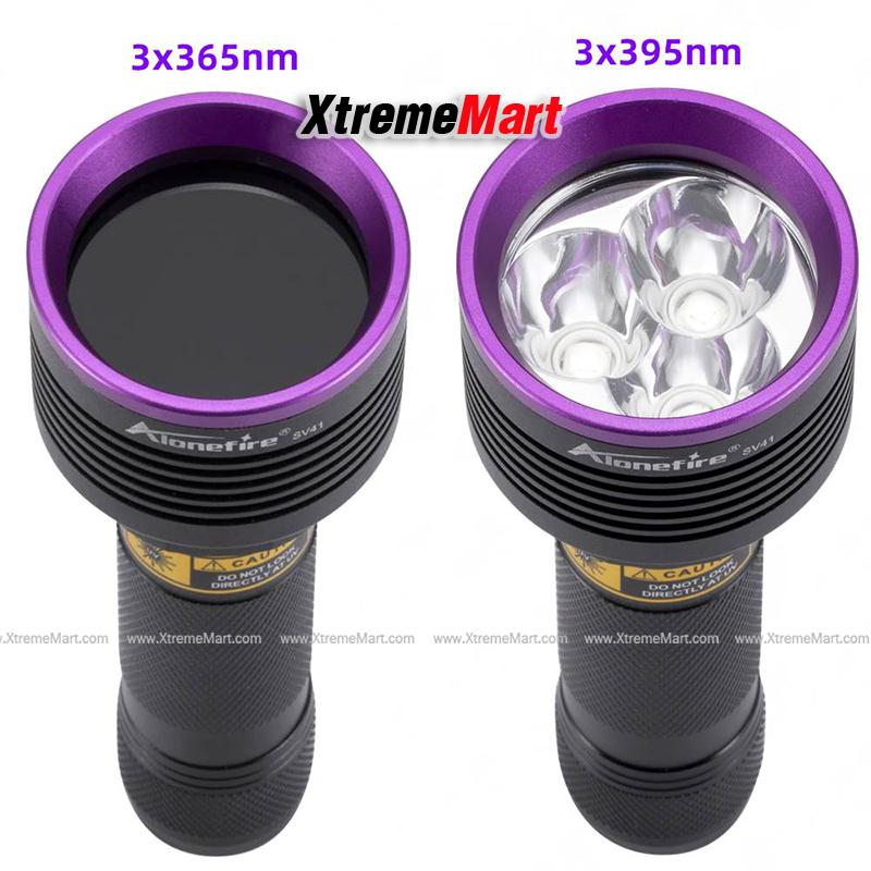 ไฟฉาย UV Alonefire SV41 15W เเสงสีม่วง ไฟฉายBlack Light ไฟฉายตรวจฉี่ ไฟฉายตรวจธนบัตร ไฟฉายส่องหาคราบเลือด