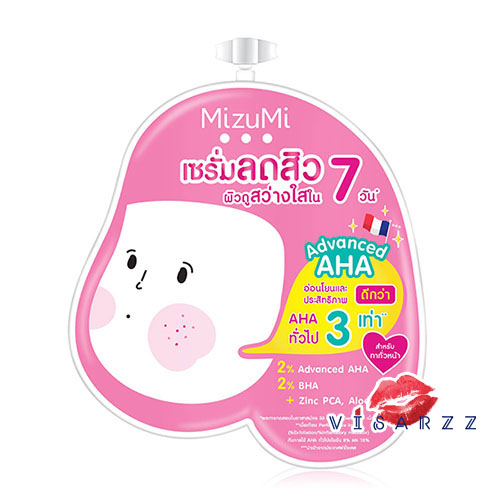 (1 ซองสีชมพู) MizuMi AHA BHA Acne Serum 6g มิซึมิ เอเอชเอ บีเอชเอ แอคเน่ เซรั่ม เซรัมลดสิว เผยผิวดูเนียนเรียบ ผิวสว่าง ดุจเปิดไฟให้ผิว รูขุมขนดูกระชับ เรียบเนียนขึ้น