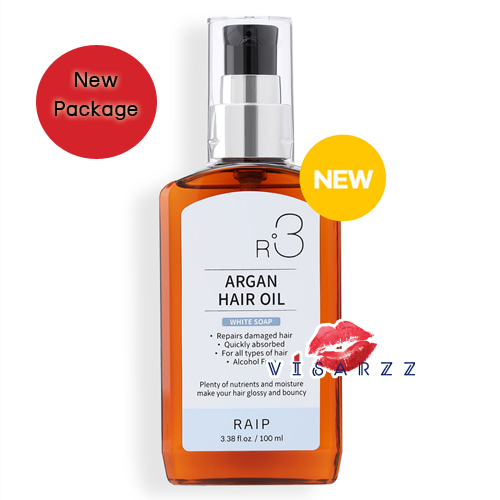 (#White Soap) RAIP R3 Argan Hair Oil 100mL ออยล์บำรุงสุดปังจากเกาหลี เนื้อออยล์บางเบา ไม่เหนียวเหนอะ ซึมลงเส้นผมได้ไว เหมาะกับคนหนังศีรษะมันง่าย อ่อนโยน สกัดจากธรรมชาติ 100% ใช้แล้วผมหอมนุ่ม หวีง่าย ไม่พันกัน ให้ผมสลวยสวยเป๊ะราวกับเพิ่งออกมาจากซาลอน