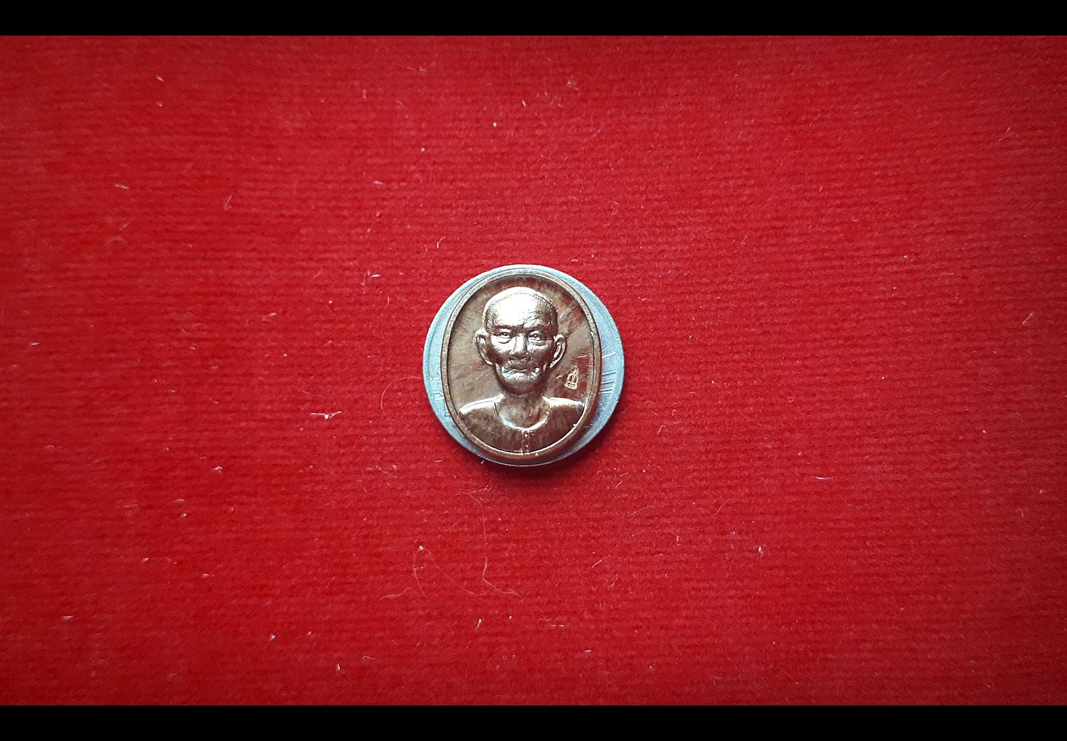 เหรียญเม็ดแตง เซียนแปะ วัดศาลเจ้า (ขนาดเล็กจิ๋ว) เนื้อทองแดง