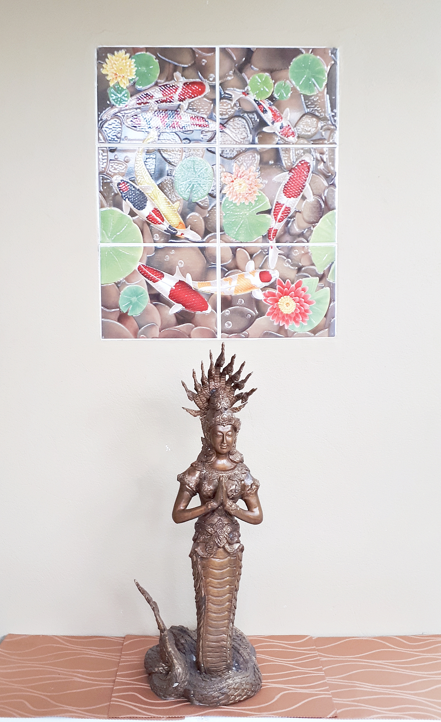 รูปหล่อ พญานาคราช คู่ (ท่านปู่นาคา-ปู่ศรีสุทโธ ท่านยานาคี-ศรีปทุมวัน) พญานาคปรก 9ตน 9หัว โลหะทองเหลืองรมดำ (ขนาดบูชา องค์ขนาดใหญ่ สูง 25นิ้ว) (ขายปลีก ขายส่ง)