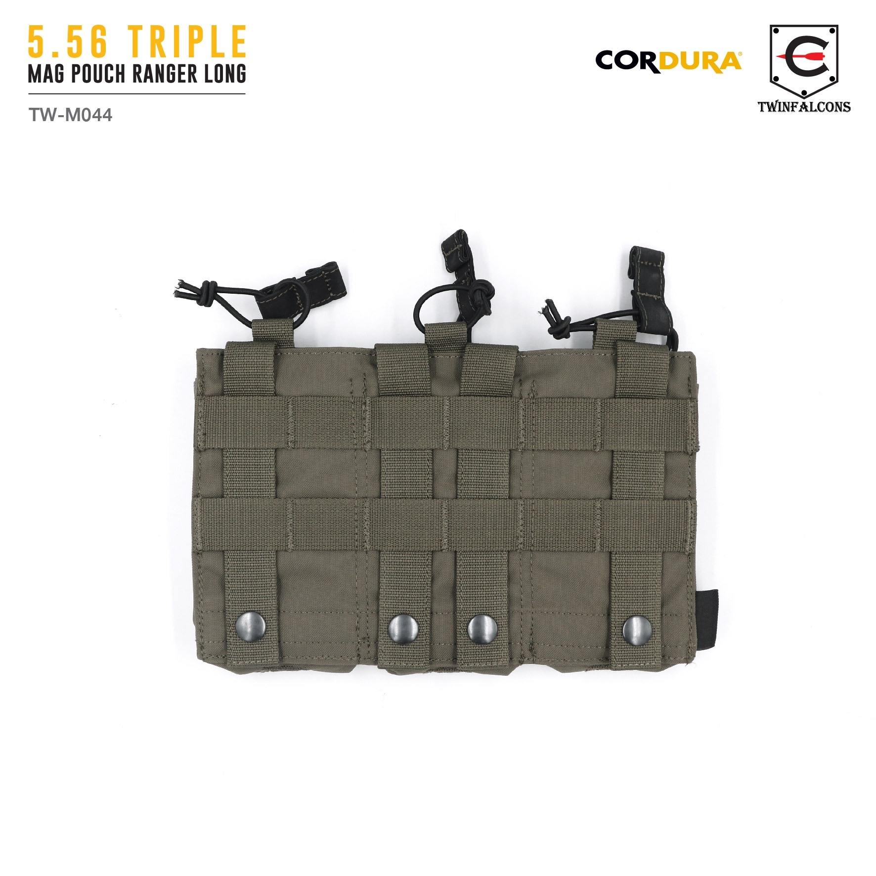 ซองแม็กกาซีน 5.56 Triple Mag Pouch Ranger Long ( Twinfalcons ) [ TW-M044 ] (K0730)