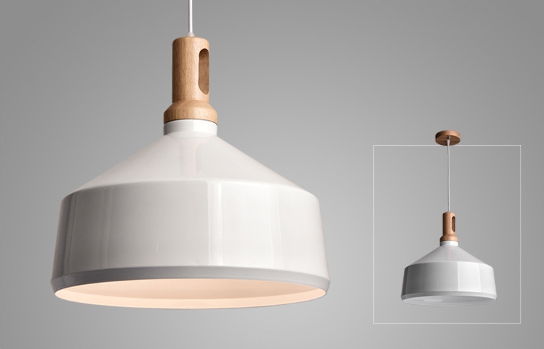 โคมไฟห้อยเพดานนอร์ดิกลายหัวไม้สีขาว 35x31cm [XL8030]