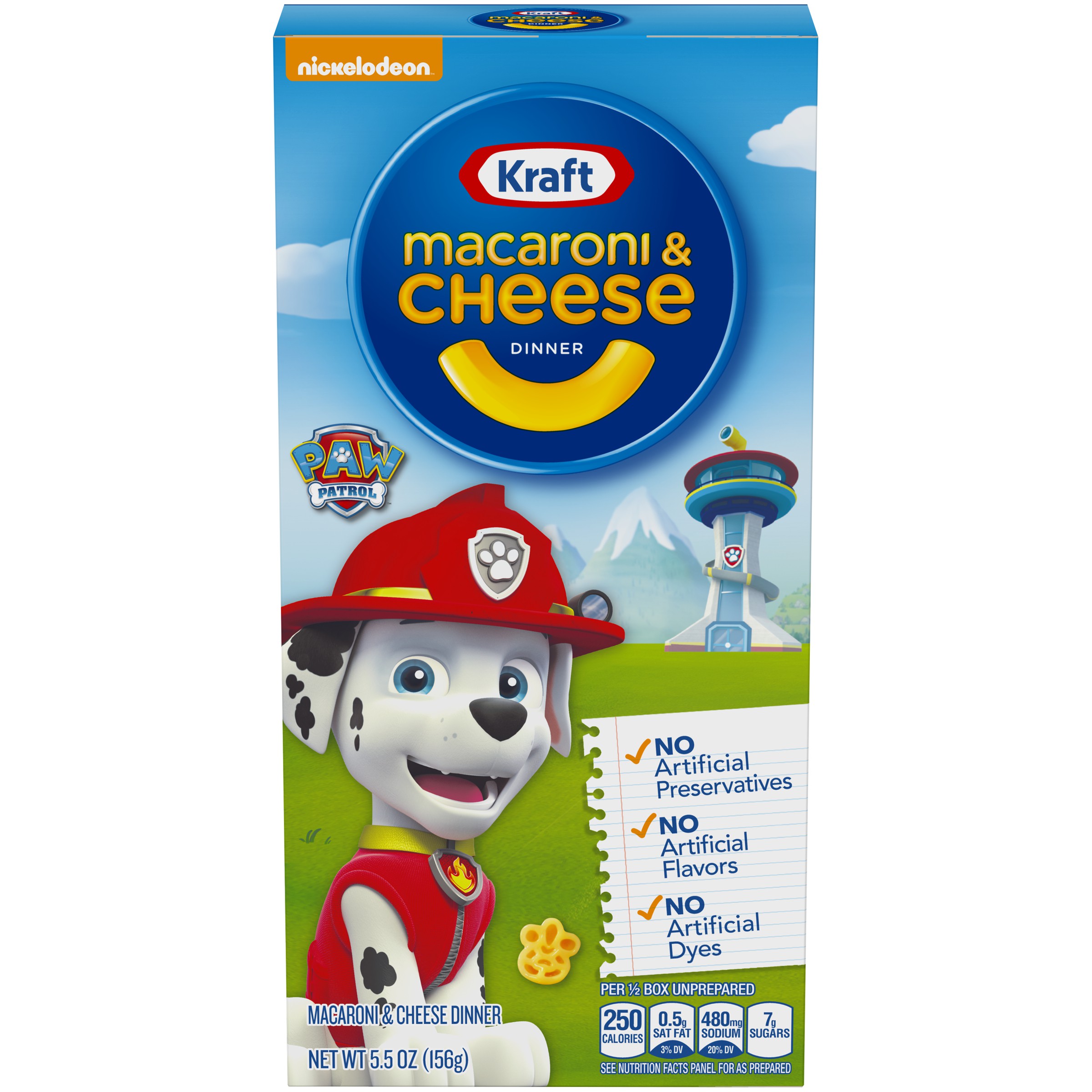 มะกะโรนีชีสสำหรับเด็ก Kraft Paw Patrol Marshall Macaroni & Cheese Dinner Box