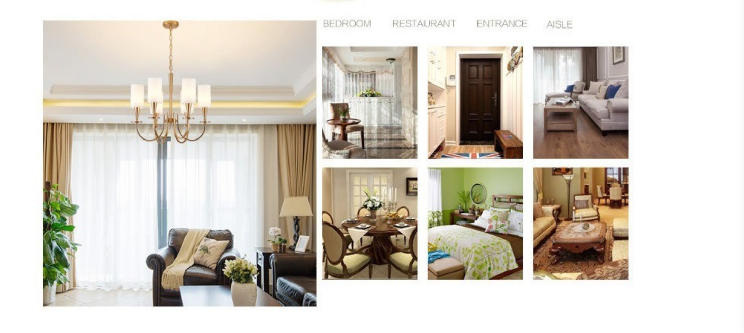 โคมไฟระย้าโครงสีทองทรงก้านโค้งโป๊ะผ้าทรงกระบอกยาวสีขาว[T014]