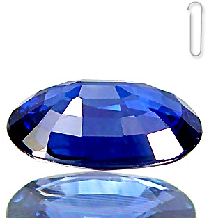 พลอยไพลิน (Blue Sapphire) รูปไข่ น้ำหนัก 1.23 กะรัต ขนาดตามใบเซอร์ 5.80x8.06x2.87 มิล สีน้ำเงินกำมะหยี่สวย สถาบันให้สีน้ำเงิน ไฟดี เจียระไนสวย