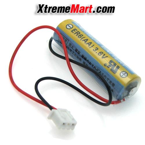 แบตเตอรี่ Mitsubishi F2-40BL ER6 ขั้วสีขาว AA 3.6V PLC Lithium Battery