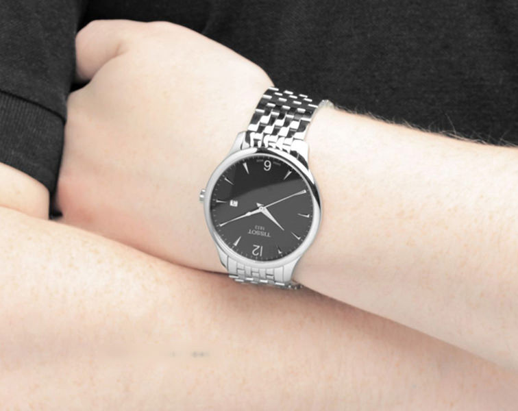 Tissot Men's T063.610.11.067.00 Silver-Tone Stainless Steel Anthracite Dial Watch