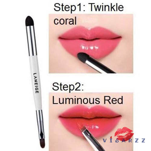 Laneige Dual Lip Brush แปรงทาลิปดูโอ้ อุปกรณ์สำหรับแต่งแต้มริมฝีปากที่จะทำให้การแต่งหน้าง่ายและสะดวกยิ่งขึ้นด้วย ด้ามพลาสติกขนาดความยาวถนัดมือ และหัวแปรง 2 ด้าน