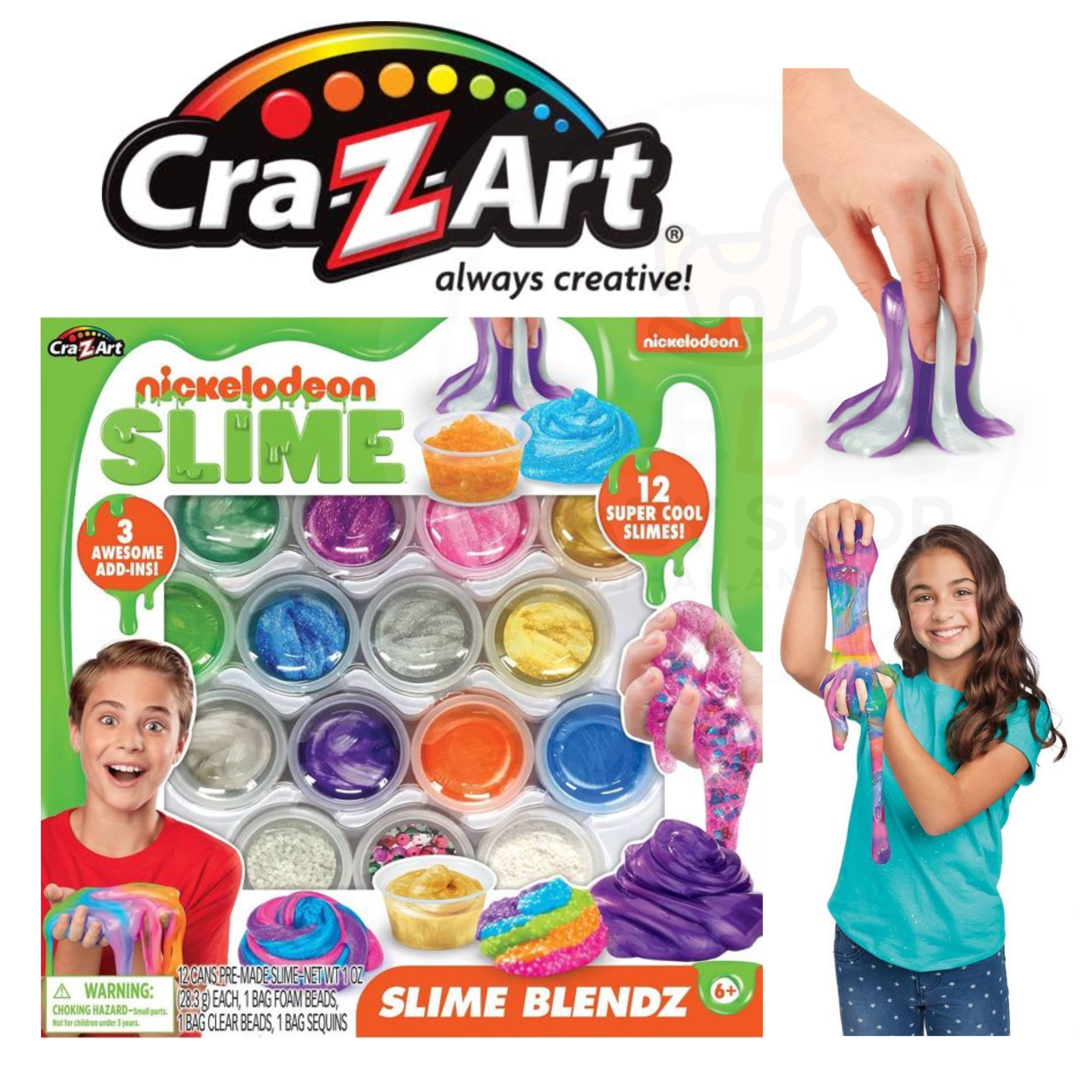 ชุดของเล่นสไลม์ปลอดสารพิษพร้อมส่วนผสมแสนสนุก Cra-Z-Art Nickelodeon SLIME BLENDZ