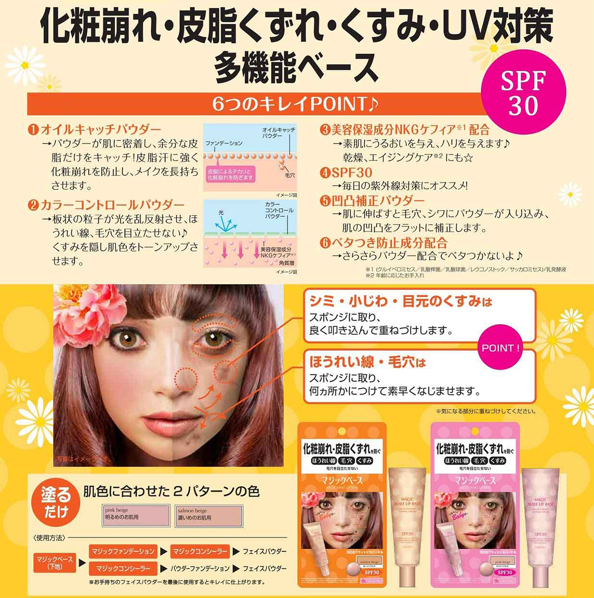 Calypso Magic Make Up Base # Salmon Beige เบสมหัสจรรย์ พรางทุกข้อบกพร่องของผิวได้อย่างเนียนกริบ แม้รอยจะชัดแค่ไหน ฝ้า กระ แผลเป็นเบสนี้เอาอยู่จริงๆ ค่ะ