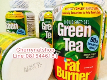 วิตามินลดน้ำหนักGreen Tea Fat Burnerแถมชะลอวัยได้อีกด้วย,Maximum Strength Green Tea Fat Burner Maximum Extract 400 mg EGCG 90 เม็ด Made in USAวิตามินคุณภาพสูงจากอเมริกามีรีวิวได้ผลจริงๆจากCherrynatshop