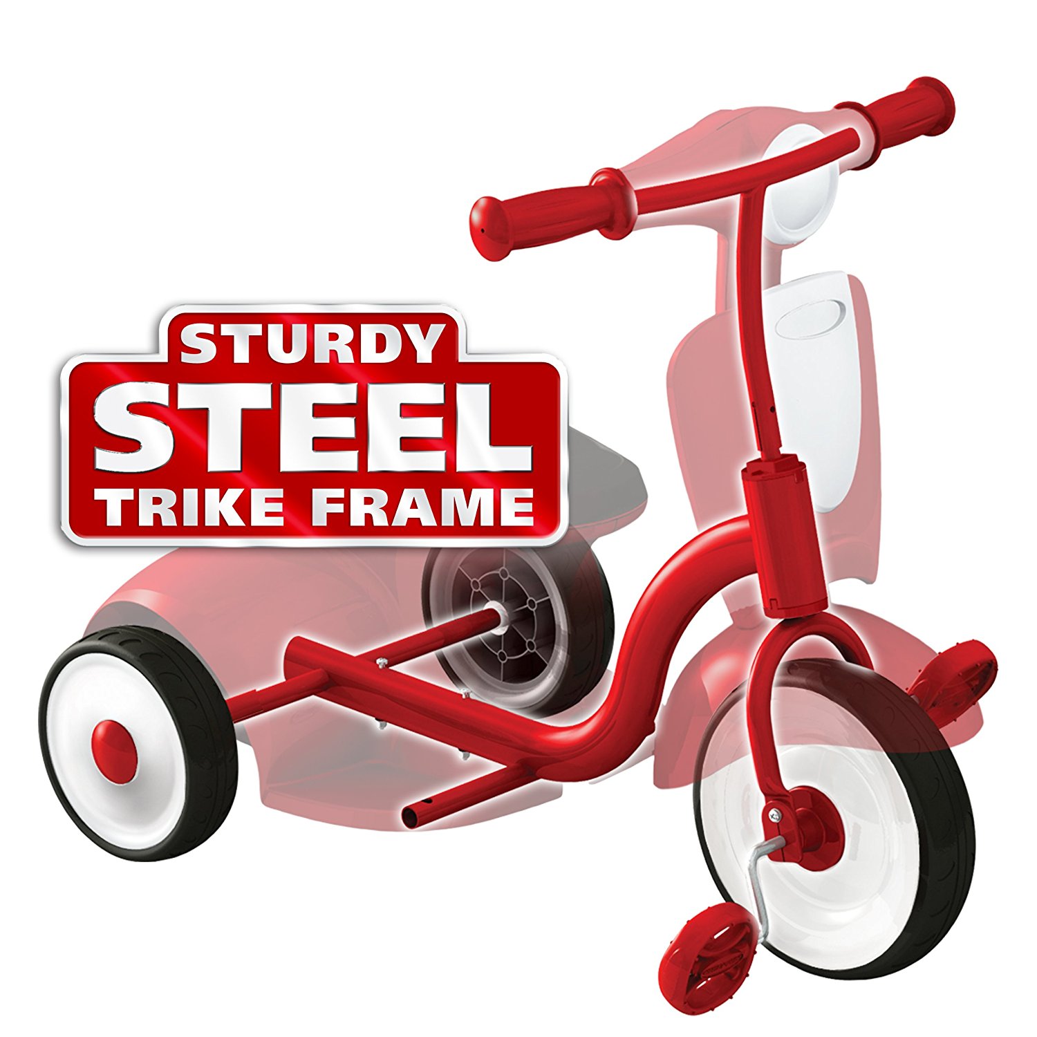 รถจักรยานสามล้อทรงเวสป้า Radio Flyer Classic Lights & Sounds Trike (Red)