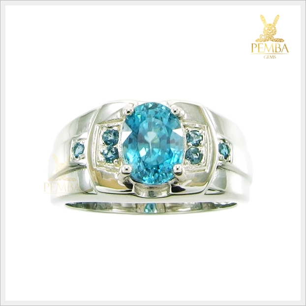 แหวนเพทายแท้ ชุบทองคำขาว ใส่เพิ่มความมั่นใจ แหวนพลอยแท้