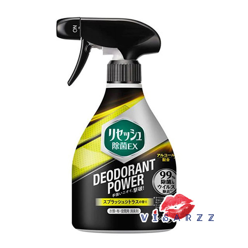 (สีเขียวแบบขวด 360mL) Kao Resesh Sterilization EX Deodorant Power 360mL # Citrus กลิ่นส้มอ่อนๆ สเปรย์ดับกลิ่น ระงับกลิ่นเสื้อผ้า ขจัดเชื้อแบคทีเรีย