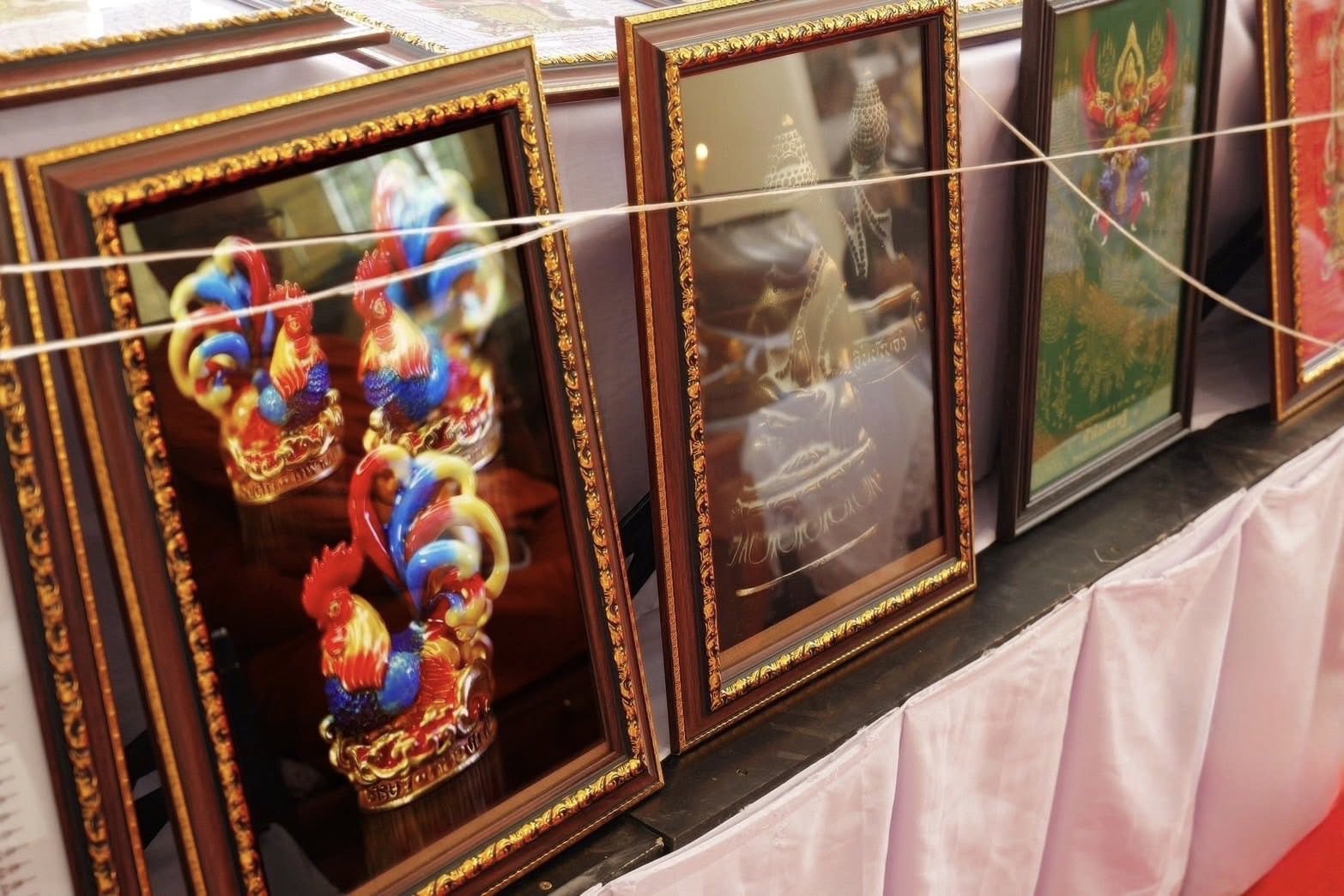 ไก่ฟ้าพญาเลี้ยง ไก่ฟ้ามหาเศรษฐี (เนื้อสัมฤทธิ์ชุบซาตินเงิน) หลวงตาน้อย สำนักสงฆ์ป่าปวงตึก หลวงปู่ศิลา (หลวงปู่มหาศิลา)