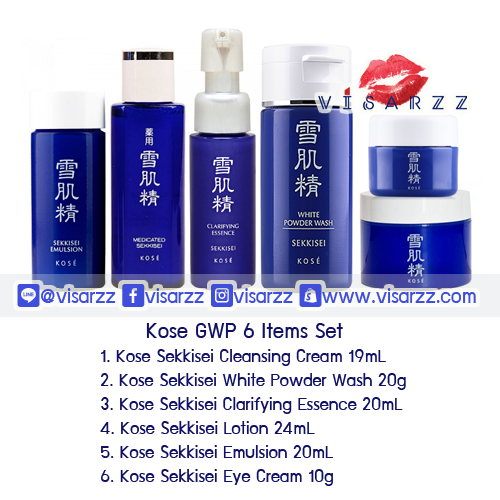 (เซทสุดคุ้ม) Kose Sekkisei Set 6 Items เซทครบขั้นตอนเพื่อหน้าขาวใส ลดริ้วรอย สะดวกพกพา เพียงใช้เซทเดียวรู้สึกได้ถึงความเปลี่ยนแปลง ผิวใส ริ้วรอยลดลง