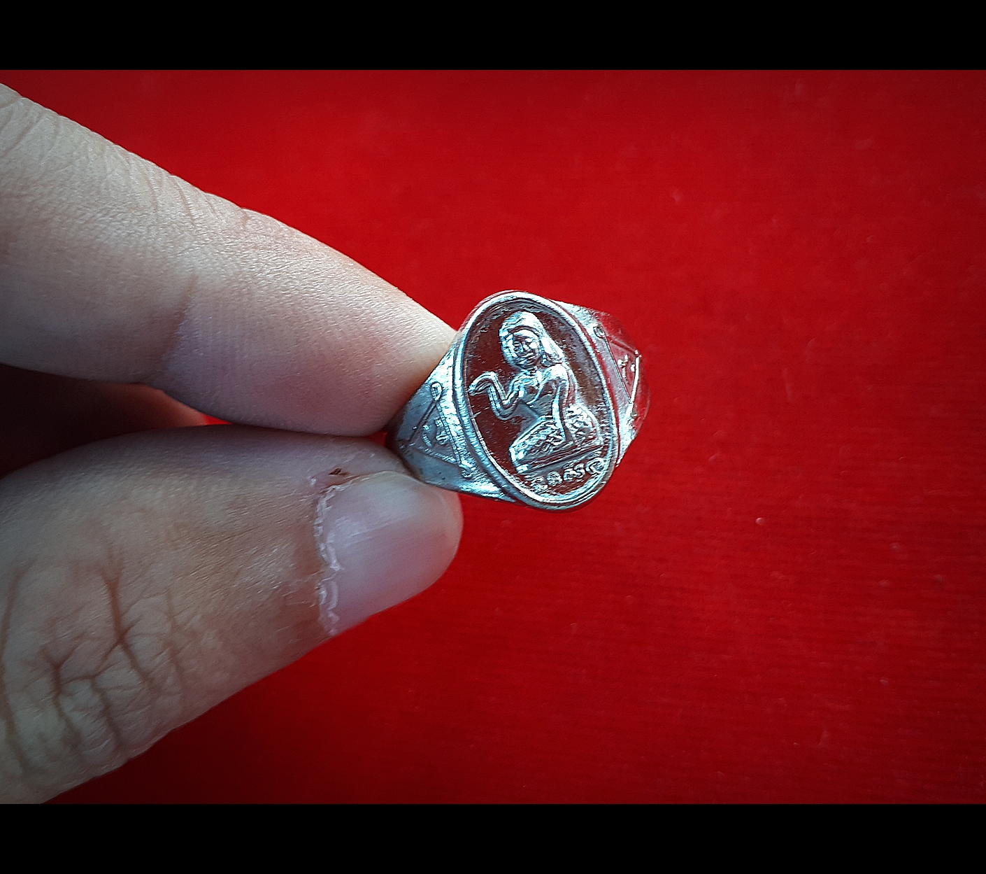 แหวนนางกวัก มีอานุภาพ กวักเงิน ทรัพย์ คน เมตตามหานิยม ป้องกันอสรพิษ เขี้ยวงา หลวงพ่อเอก (เดิมอยู่วัดเขาแร่) เขาธัมมสรณ์