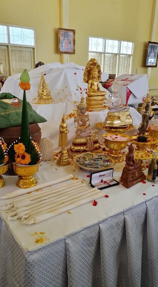 รูปหล่อ พระพุทธ ปางอุ้มบาตร มหาลาภ - หลวงพ่อเพรชสมุทร(หลวงพ่อบ้านแหลม) (สูงประมาณ1ไม้บรรทัด) - (เข้าพิธีปลุกเสกแล้ว หลายพิธี ตั้งแต่ ปี2562-2564) #รับประกันแท้