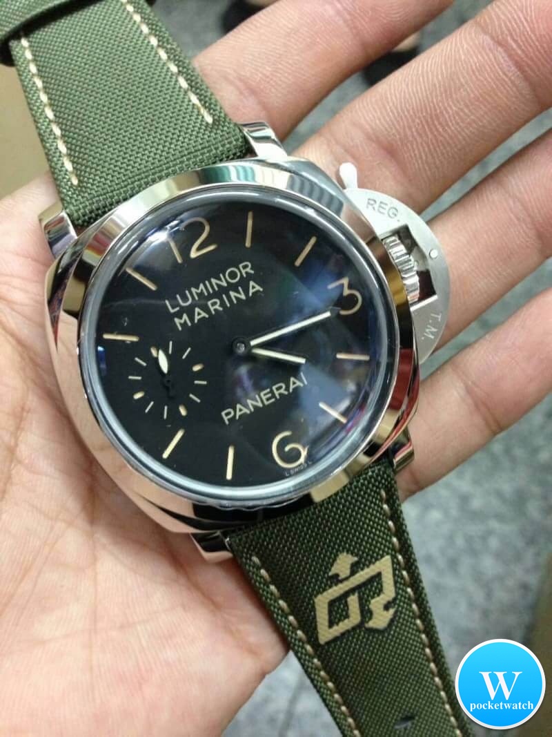 นาฬิกา Panerai รุ่น Luminor Marina สีเงิน หน้าปัดสีดำ 44 mm. รุ่นคลาสสิค