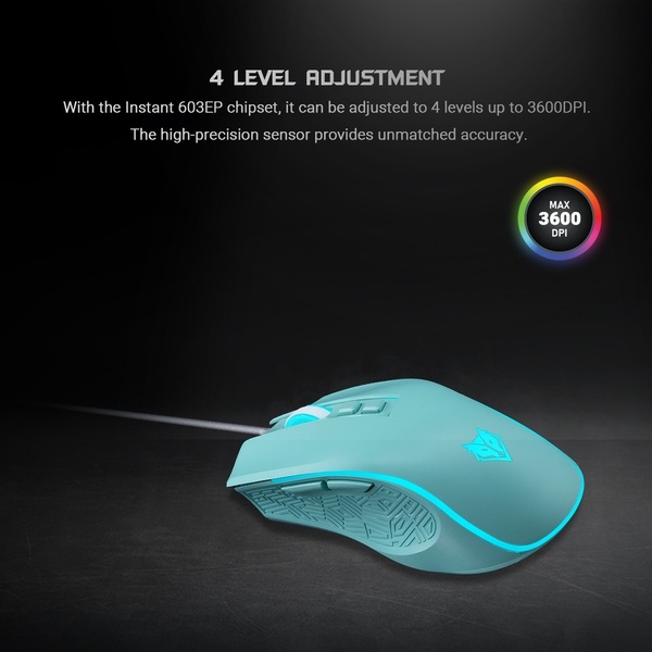 เมาส์เกมมิ่ง Nubwo NM-96 Gaming Mouse สวิสซ์เสียงเงียบ ปรับได้ 3600DPI มี 7 ปุ่ม ปรับสีไฟได้