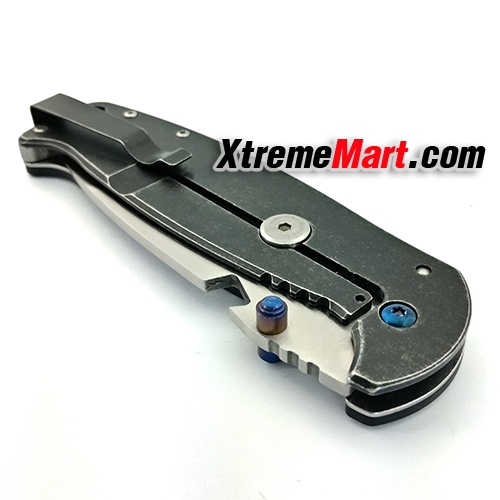 มีดพับ NAVY รุ่น K814 Stainless Steel Folding Knife-Frame Lock ด้ามจับ 2 สไตล์ G10&Stonewash (สีดำ)