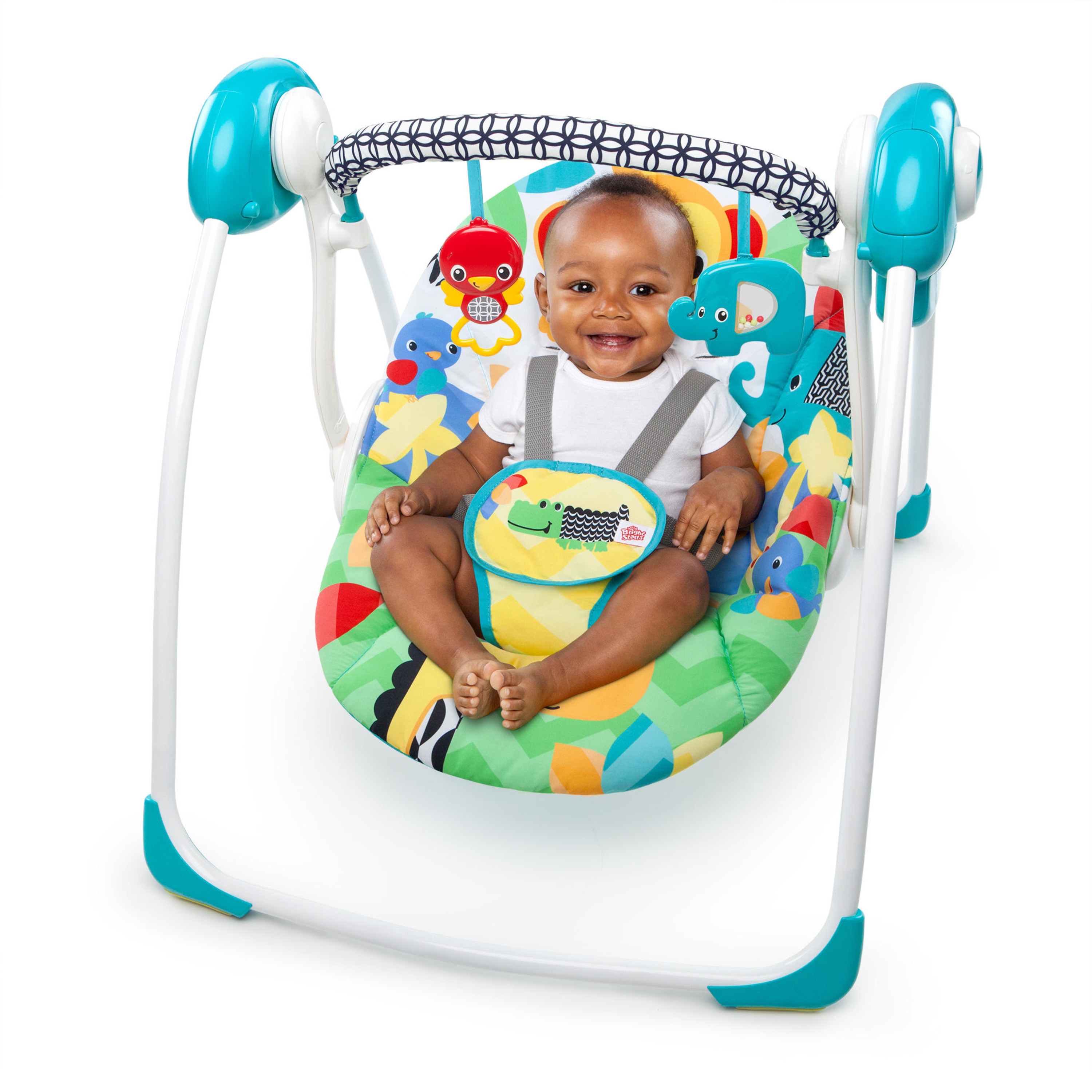 เปลไกวสวิงอัตโนมัติ Bright Starts Safari Smiles Portable Swing