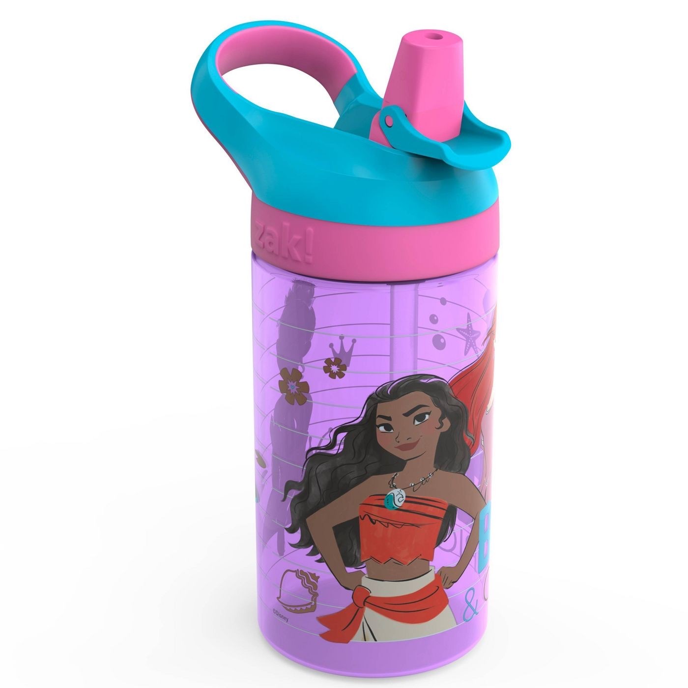 กระติกน้ำพร้อมหลอดดื่มสำหรับเด็ก Zak! Disney Princess 16 Oz. Water Bottle (2-Pack)