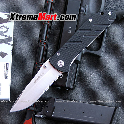 มีดพับ Land GB9-907A ใบกึ่งหยัก
