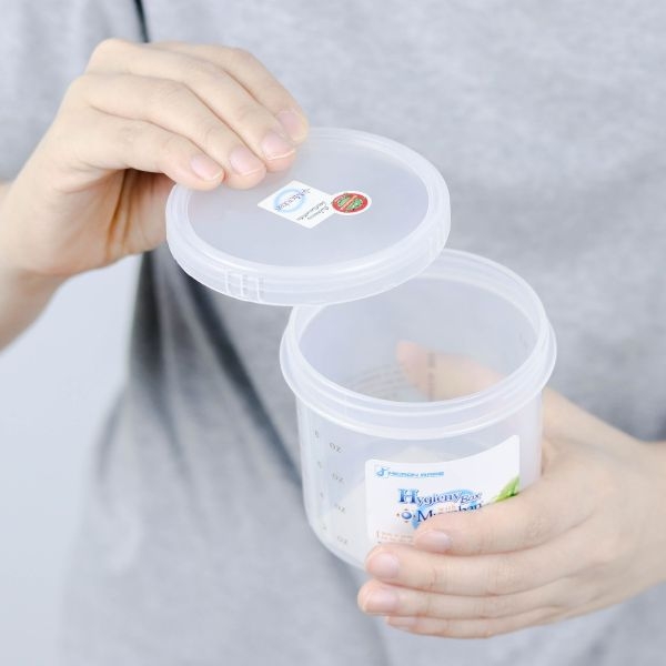 P03402 ขวดโหล ป้องกันแบคทีเรีย พร้อมมาตรวัด (10*10*7.5 cm) No.5632 เกรดเอ อย่างดี ราคาต่อ 1 โหล : 12 ใบ