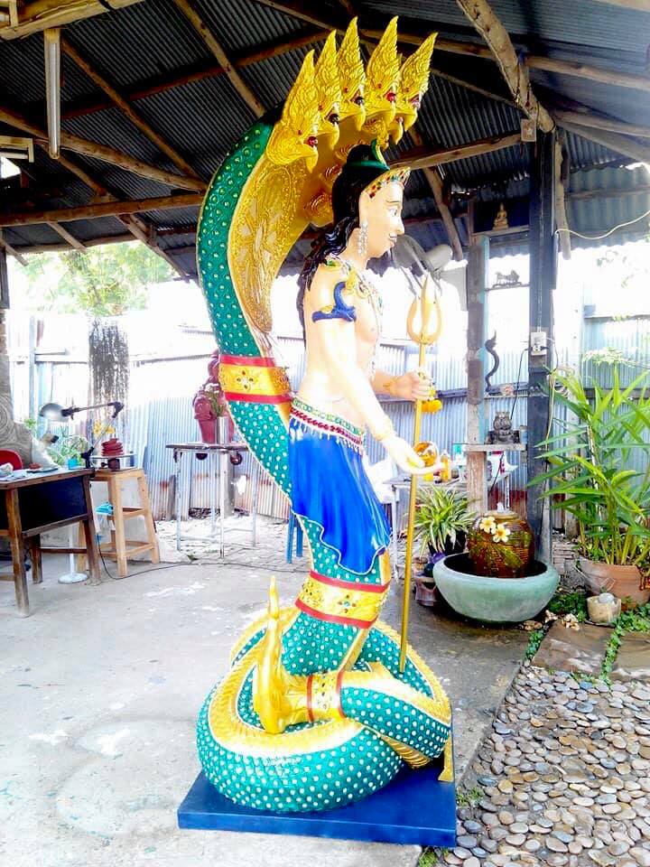 รูปปั้น รูปหล่อ ท่านปู่ พญานาคราช นาคาธิบดีศรีสุทโธ องค์ขนาดใหญ่เท่ามนุษย์ เนื้อทองเหลือง (งานสั่งทำตามออร์เดอร์ Pre-Order)