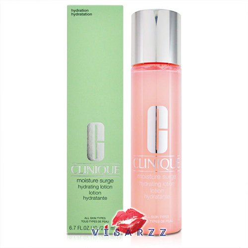 Clinique Moisture Surge Hydrating Lotion 200mL โลชั่นเพิ่มความชุ่มชื้นเร่งด่วนและปลอบประโลมผิวหลังการทำความสะอาดอย่างล้ำลึก ช่วยเตรียมผิวเพื่อรับการบำรุงจากเซรั่มและครีมในขั้นตอนต่อไป ความชุ่มชื่นจะช่วยให้ผิวแลดูฉ่ำน้ำ เปล่งปลั่ง