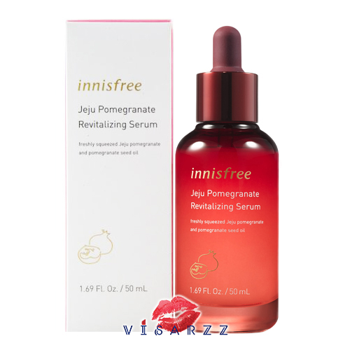 Innisfree Jeju Pomegranate Revitalizing Serum 50mL เซรั่มทับทิม ที่ช่วยให้ผิวกระจ่างใส และลดเลือนริ้วรอยก่อนวัย