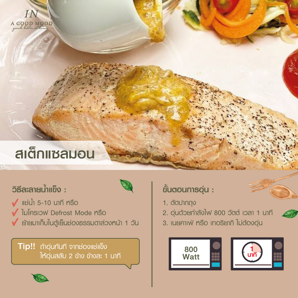 สเต็กแซลมอน ซอสเทอริยากิ