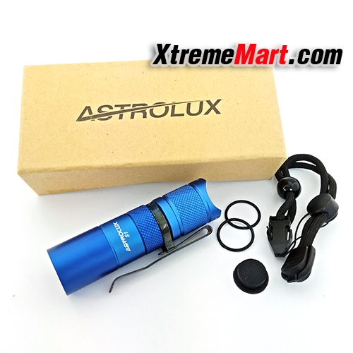 ไฟฉายกันน้ำขนาดเล็ก Astrolux S1 แสงขาวอมเหลือง สว่าง 1600LM 7/4โหมด 3D 5000K Mini LED Flashlight (กรุณาระบุสี : สีดำ/สีฟ้า/สีแดง)