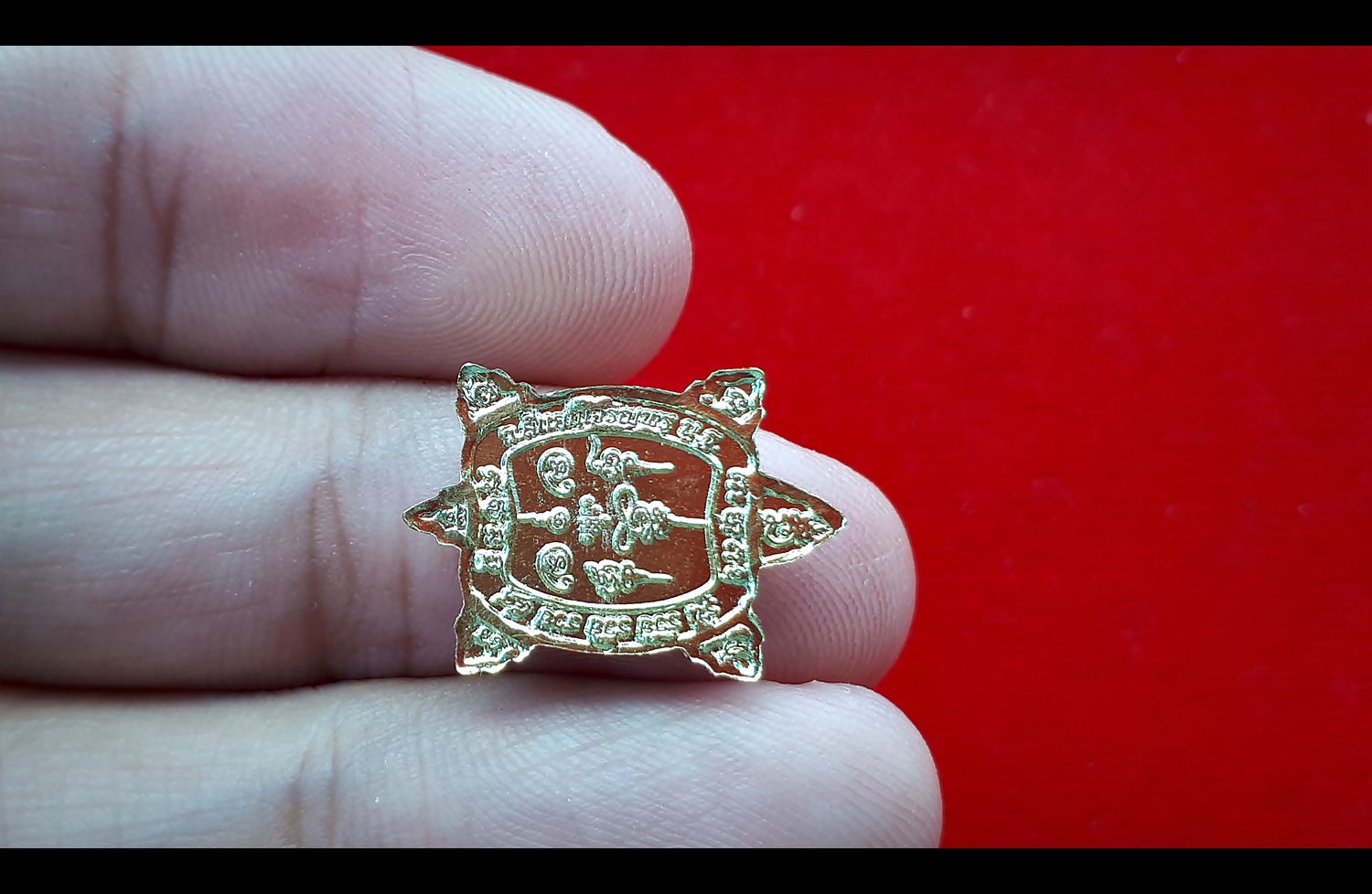 เหรียญ พญาเต่าเรือน (ขนาดจิ๋ว เม็ดแตง) หลวงปู่หลิว พิมพ์พระสังกัจจาย เนื้อฝาบาตร ปี2559