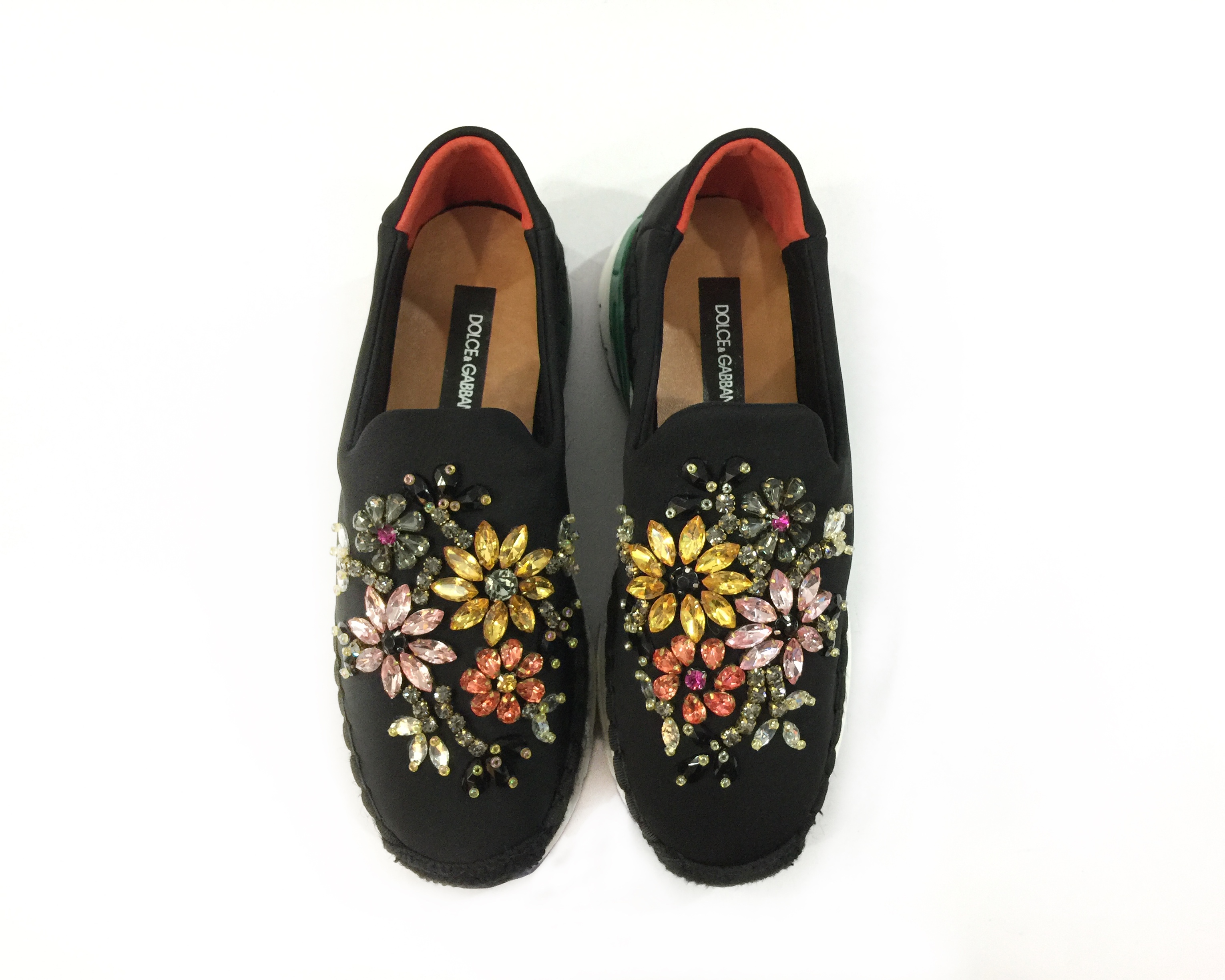 Dolce & Gabbana embellished slip on espadrilles sneakers