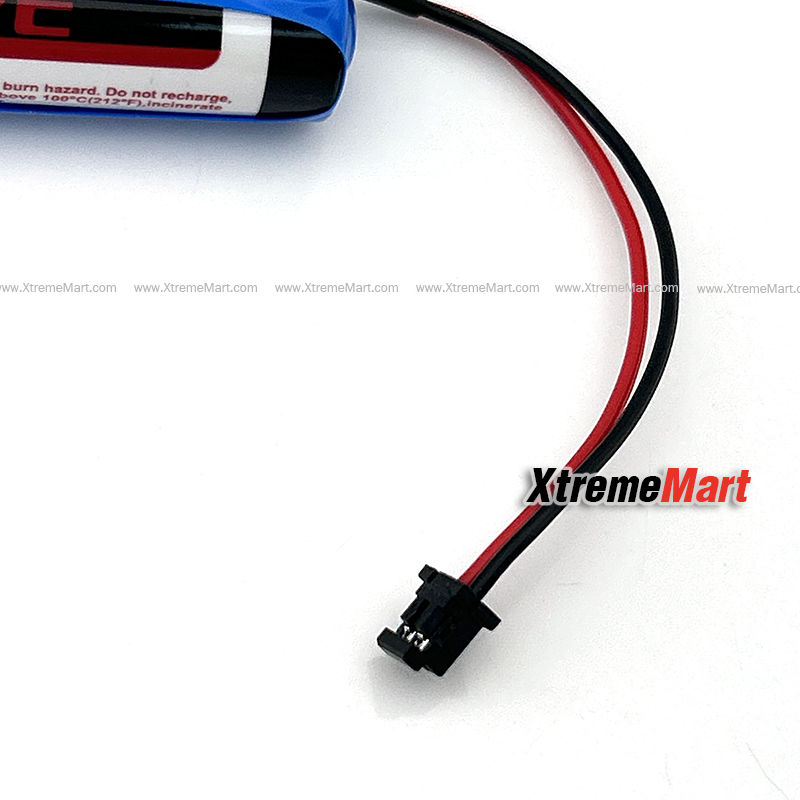 แบตเตอรี่ EVE ER14505 3.6V AALithium battery มีสาย ขั้วสีดำ