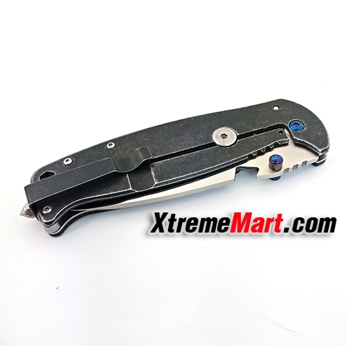 มีดพับ NAVY รุ่น K814 Stainless Steel Folding Knife-Frame Lock ด้ามจับ 2 สไตล์ G10&Stonewash (สีดำ)