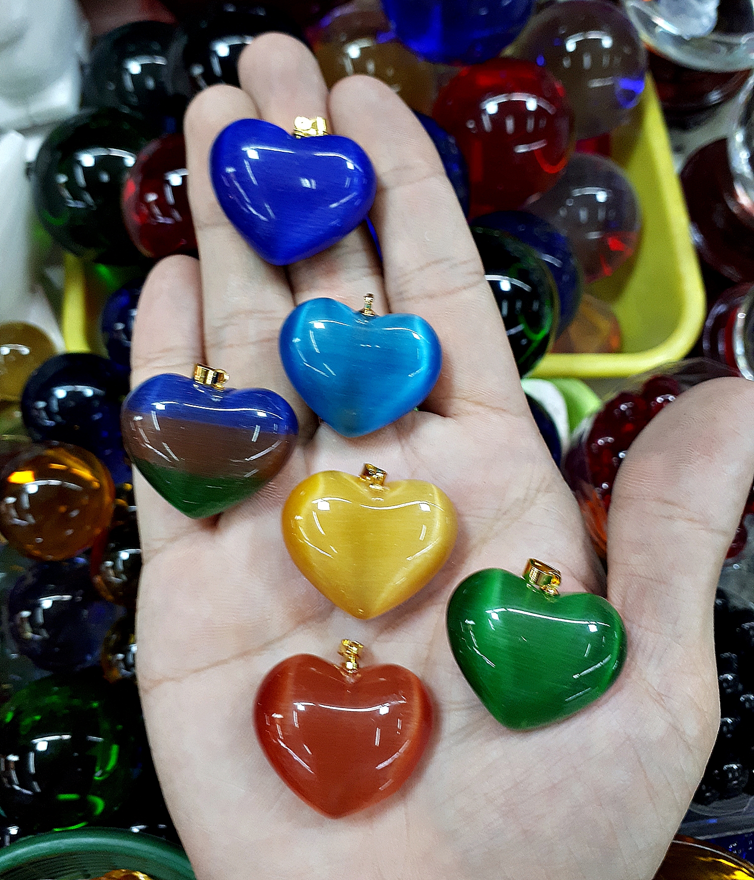 จี้ ทรงหัวใจ เนื้อแก้ว