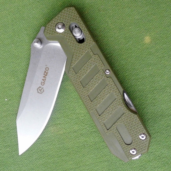 มีดพับ GANZO G735-GR Stainless Steel Folding Knife (ด้ามเขียว)