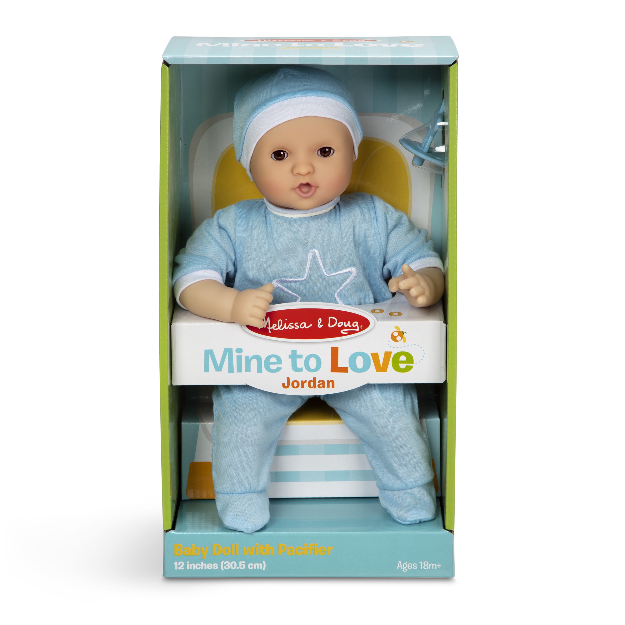 ตุ๊กตาเบบี๋ตัวน้อย Melissa & Doug Mine to Love Jordan 12-Inch Baby Doll