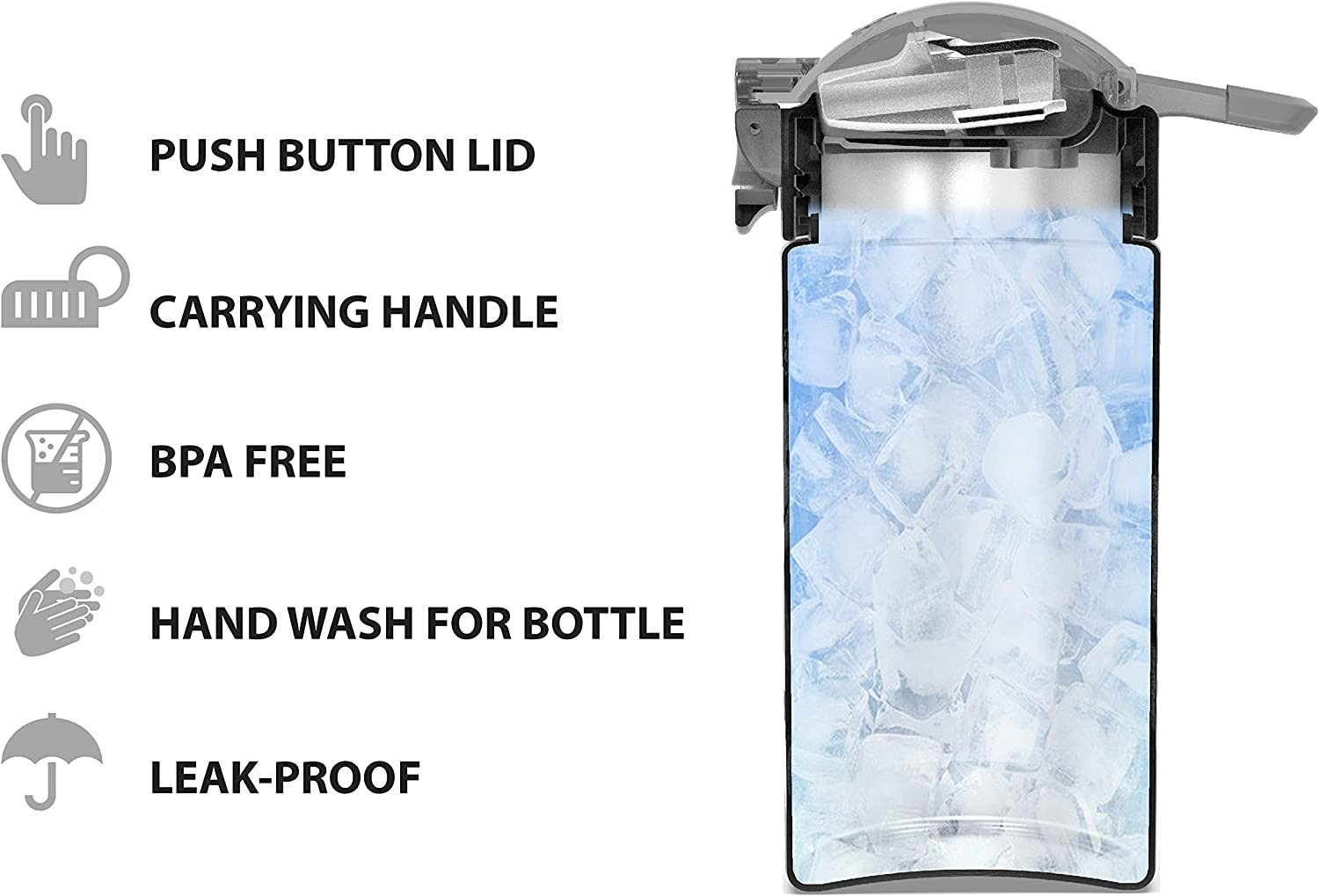 กระติกน้ำสเตนเลสพร้อมหลอดดื่ม Zak! Minecraft Creepers 16 Oz. Stainless Steel Water Bottle