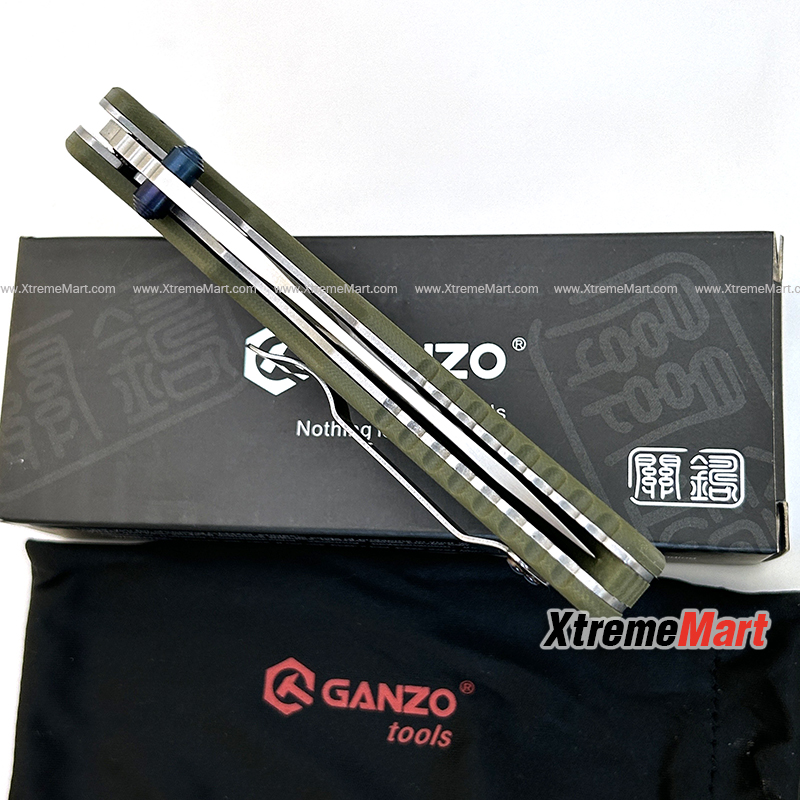 Ganzo 7511 Firebird G7511 ใบมีด 440C ด้าม G10 สีเขียว 58-60HRC Survival Camping มีดยุทธวิธี EDC (เล่มละ)